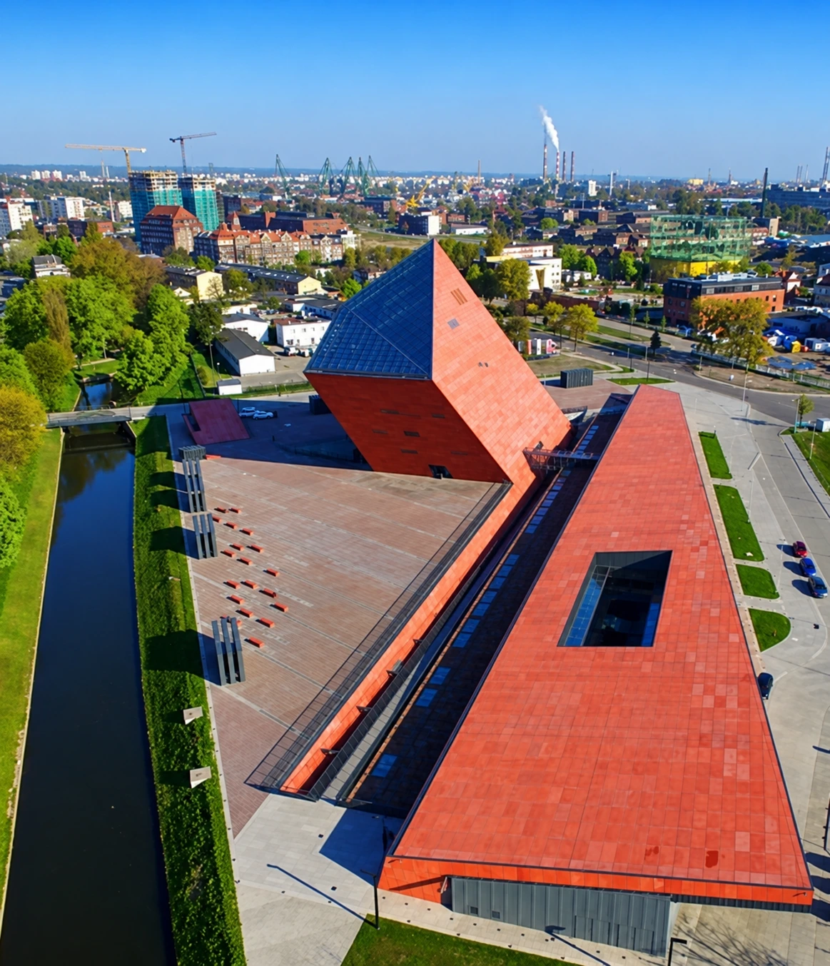 Muzeum II Wojny Światowej w Gdańsku — widok z góry