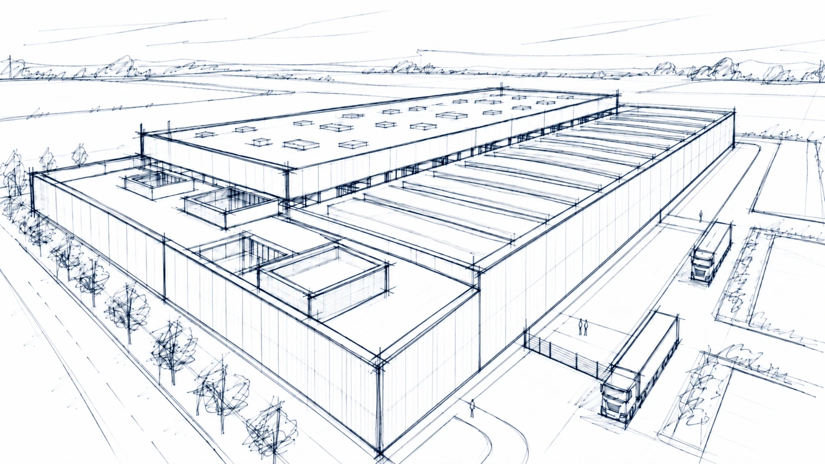 Data Center 140 MW IT — szkic projektu