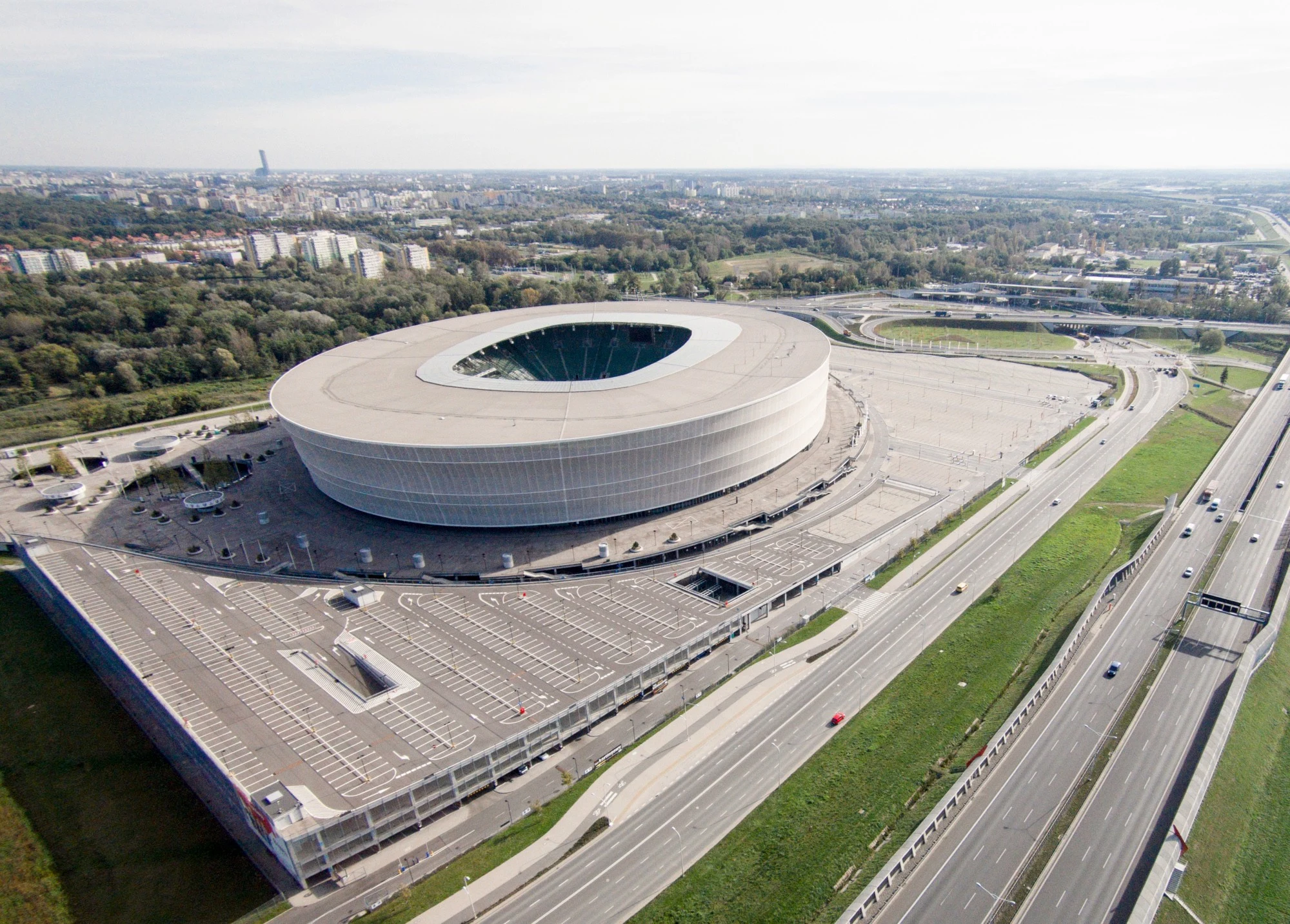 Stadion Miejski we Wrocławiu — widok z lotu ptaka
